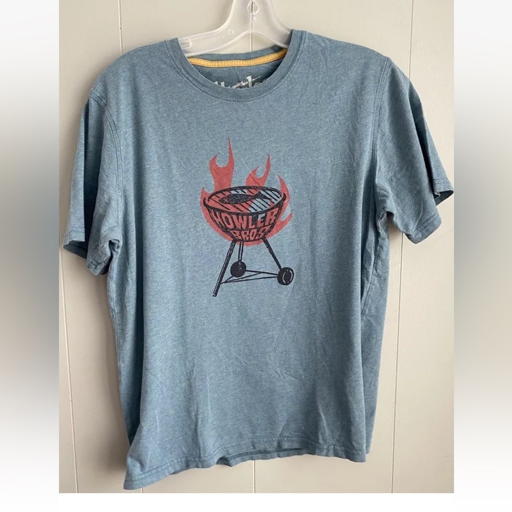 Howler Brothers Blue BBQ Graphic T-Shirt Men’s Small Teal